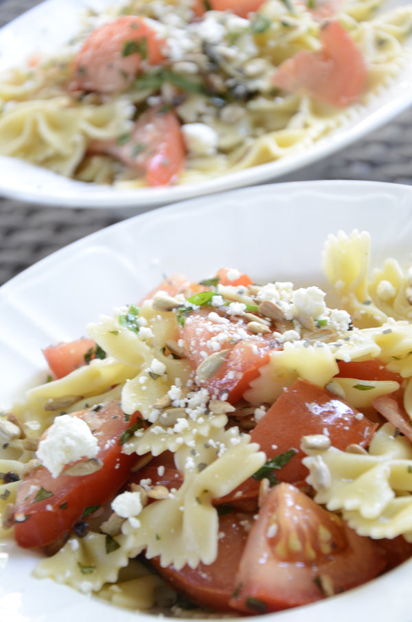 Pasta with Fresh Tomatoes and Sea Salt