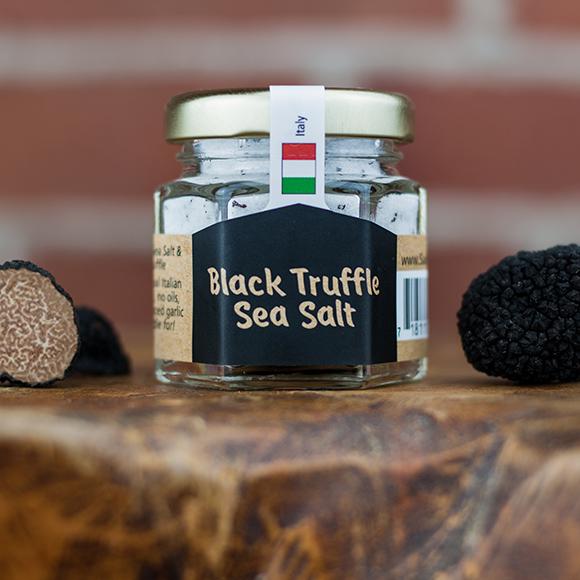 Italian Black Truffle Salt I Gourmet Salt Collection I Salt Cellar